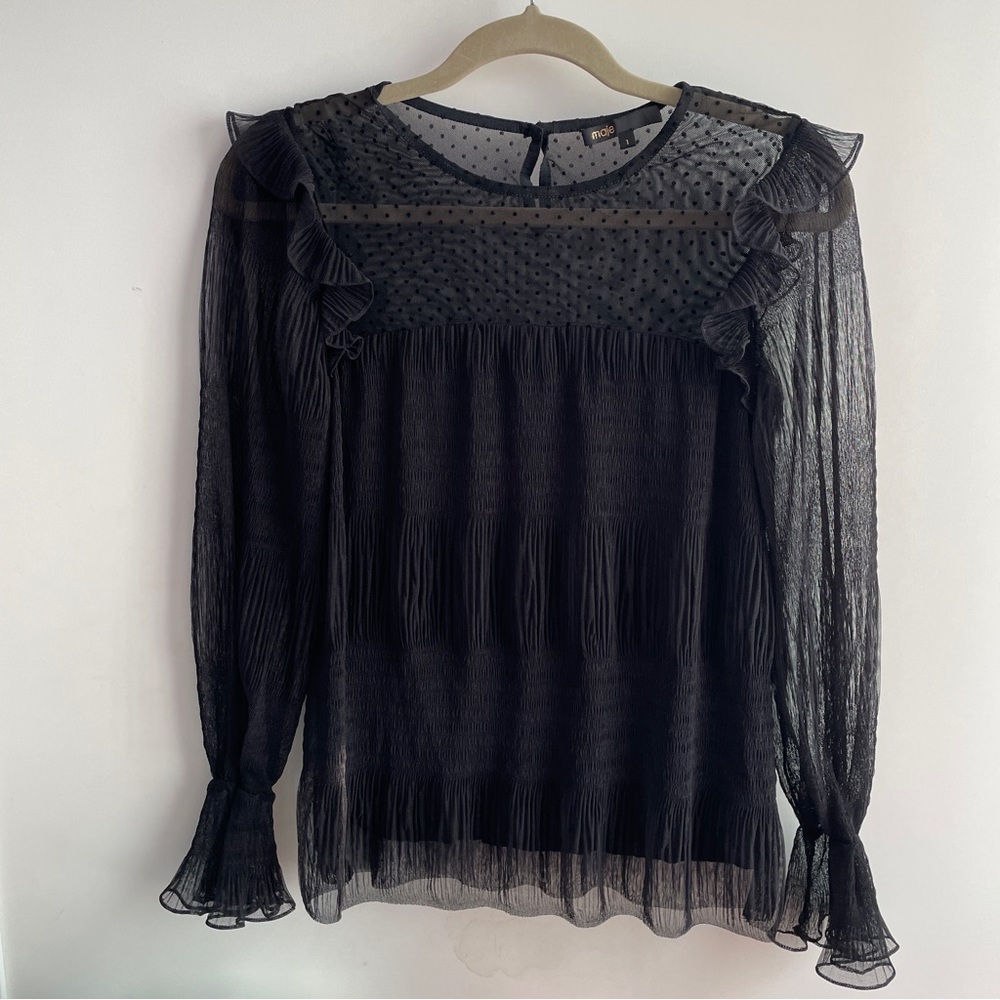 Maje elegant sheer blouse top